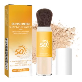 Spf Powder Sunscreen Setting Powder Mineral Brush-Oil Control Mineral Setting for Scalp and Face, SPF50 - Face Sunblock Travel Size, Breathable for All Skin