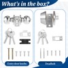 Qulkws 2 Sets Entry Door Knob Entry Dead Bolt Level