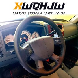 XWQHJW For 2019-2022 Chevy Camaro Black Leather Steering Wheel Cover
