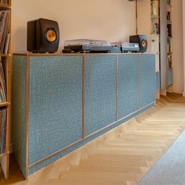 WADILE Grasscloth Peel and Stick Wallpaper 15.7in x 78.7in, Textured Contact Paper for Cabinets, Faux Linen Wall Paper Pull and Stick, Fabric Vinyl Wallpaper Self Adhesive Navy Blue