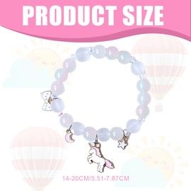 Einhorn-Armbänder, Kinderarmbänder mit Anhängern, bunte Kinderarmbänder für Jungen und Mädchen