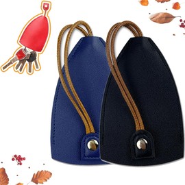 ayattecy Vera Charms Key Holder, Winkkey - Protective Pull Out Key Case, PU Leather Creative Large-Capacity Car Key Case (2 PCS-B)