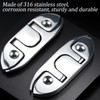 KAHACIYO Folding Boat Cleat 4-1/2", Boat Cleat 316 Stainless Steel,