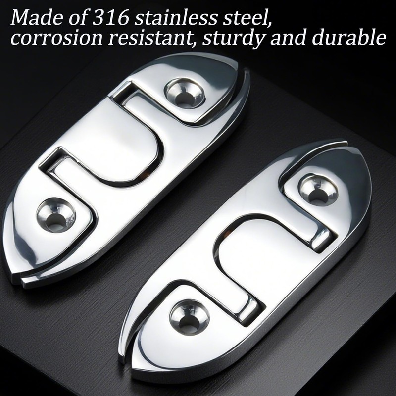 KAHACIYO Folding Boat Cleat 4-1/2", Boat Cleat 316 Stainless Steel,