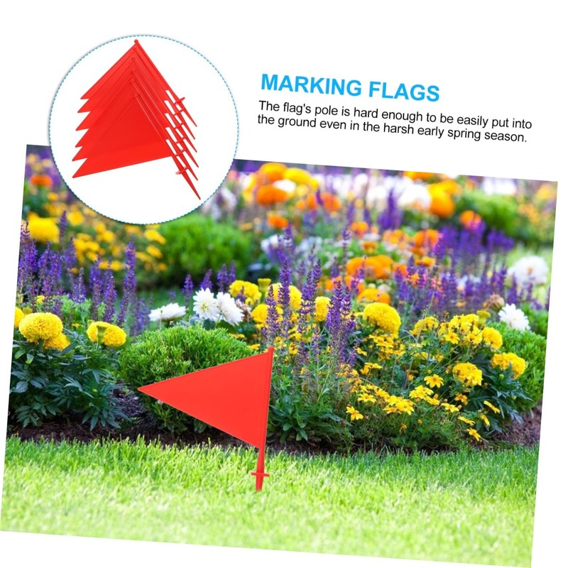 BESPORTBLE Abs Plastic Sprinkler Flags 6 Pack Mini Flags for