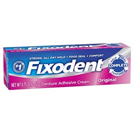 Fixodent denture adhesive cream, original, strong and long hold - 0.75 oz