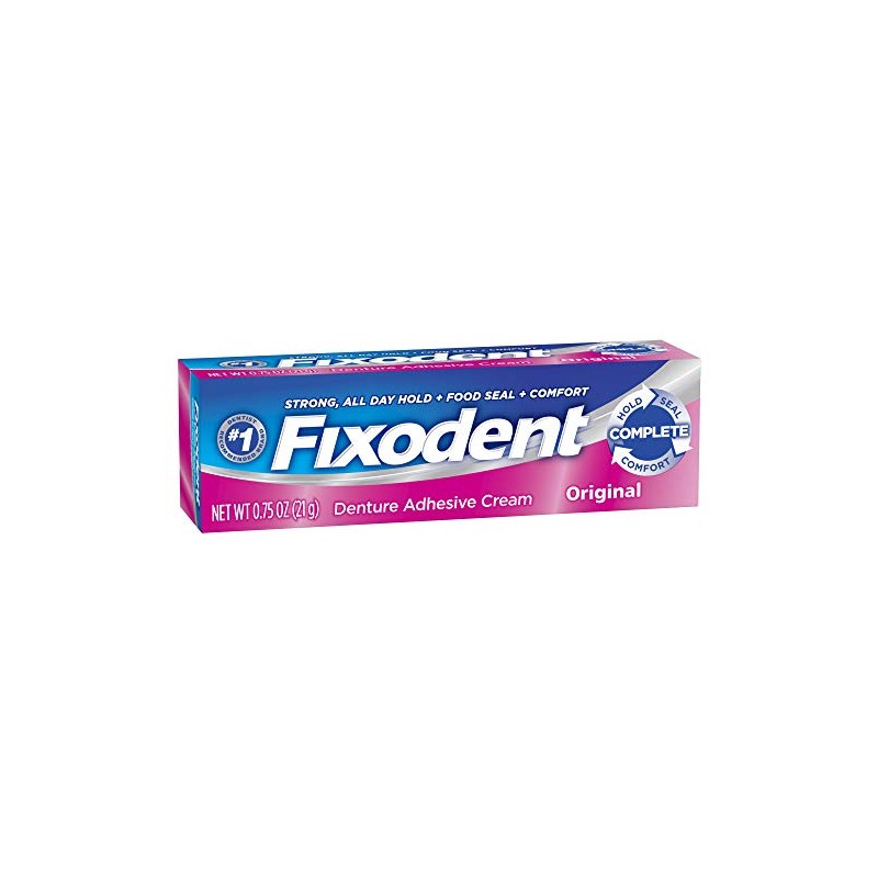 Fixodent denture adhesive cream, original, strong and long hold -