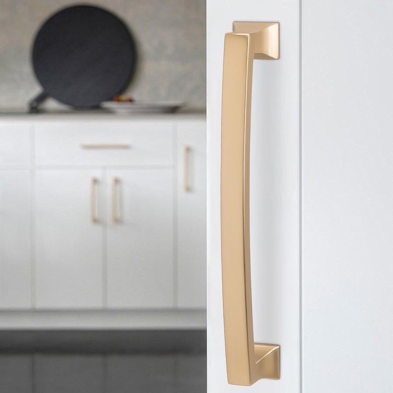 BUKOBYHE 10 Pack 5 Inch(128mm) Cabinet Pulls Champagne Bronze Kitchen