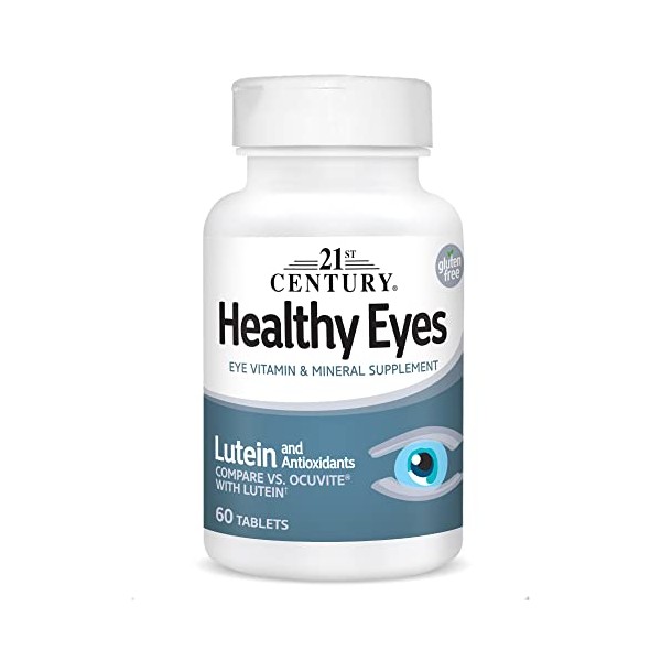 21st Century Healthy Eyes with Lutein Tablets, 60 Count, White (27452)