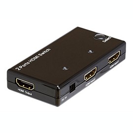 Cmple - 2 Port High Speed 4K HDMI Switch 2-in-1 out (2x1), Support 3D, Full HD 4K @30Hz, HDCP (no external power needed)