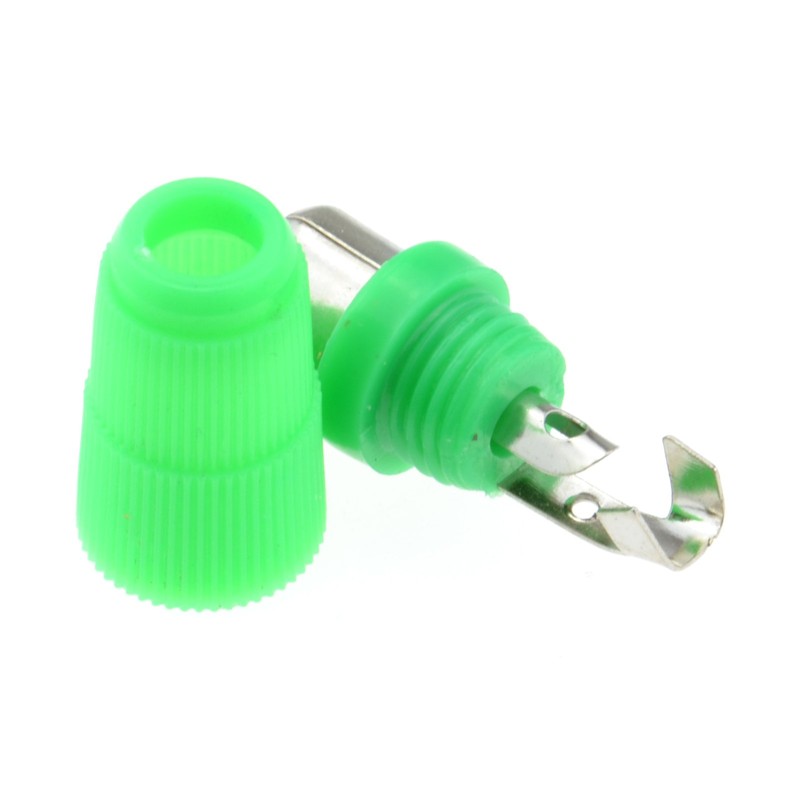 kenable Phono RCA Socket Audio or Video Solder Termination GREEN