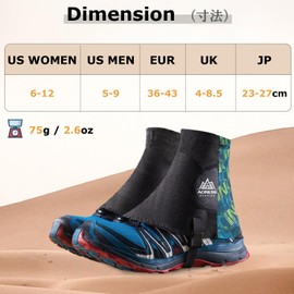 YAPJEB Gaiters Low for Hiking, Lightweight Waterproof Ankle Gaiters Rain Snow Boot Gators for Hiking, Hunting, Climbing, Woodcutting (Orange)