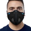RZMask M2.5 Large Dust Face Mask Breathable Mesh Black with
