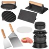 OMISTAR Smash Burger Press BBQ Kit - Round & Rectangular