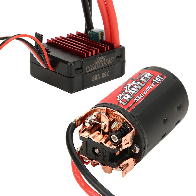 SURPASS 5-Slot 550 0.57 Wire 16T Brushed Motor +BCD80A ESC