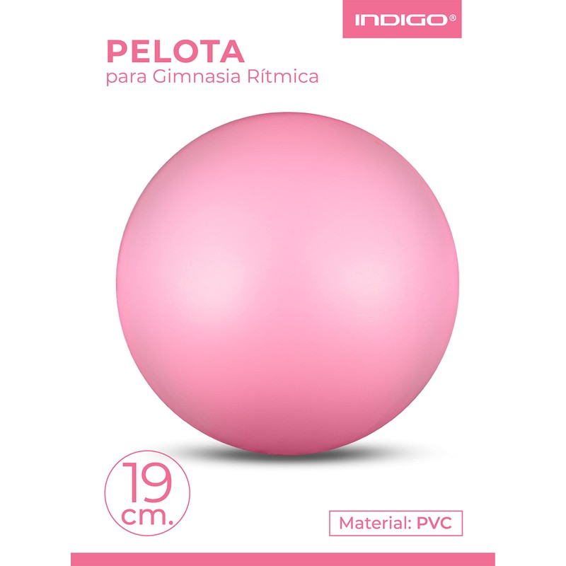DRUNA 400g Pink PVC Rhythmic Exercise Ball 19cm