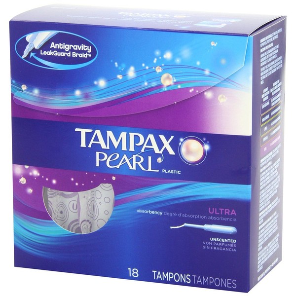 TAMPAX PEARLS PLASTIC ULTRA 18CT (PACK OF 5)