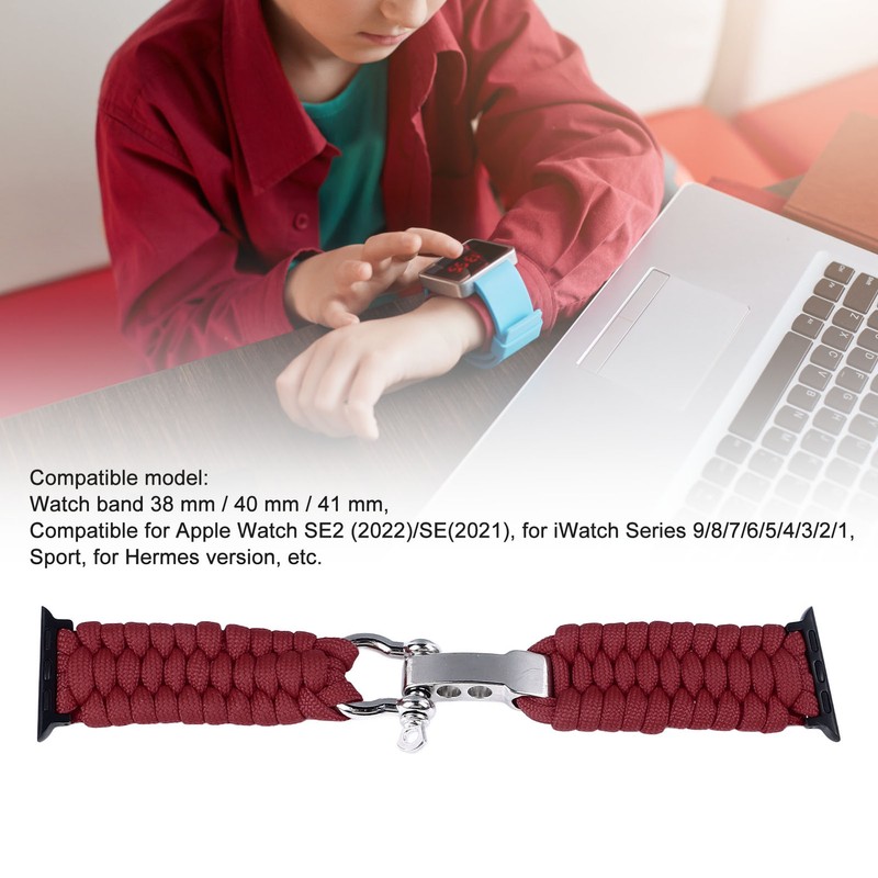 Paracord Watch Band Stylish Women Adjustable Hand Braided Watch Wristband