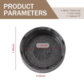 MOXRUQ 2 PCS 21712-79900 Engine Coolant Caps, Engine Radiator Coolant Water Tank Cap, Compatible with Nissan Murano Rogue Versa Quest, Infiniti EX35 Q70 QX50 (Black)