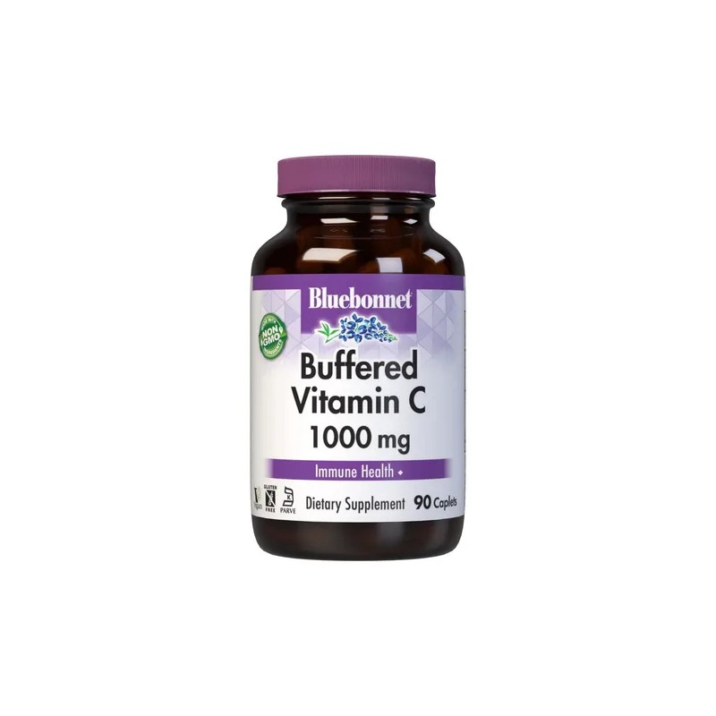 Bluebonnet Vitamina Tamponada 1000mg Cápsulas Veganas