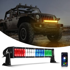Auxbeam Light Bar 22 Inch RGBW LED Light Bar for Truck ATV, Combo Beam Multi-Color Straight Dual Row Light Bar, Bluetooth Control,Waterproof Offroad Driving Light for UTV