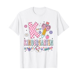 K Is For Kindergarten Teacher Coquette Bow Back To School T-Shirt