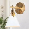 Home Decorators Collection Granville Collection Gold & White Wall Sconce