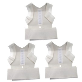 Baluue 3pcs Back Posture Corrector Magnetic Back Shoulder Support Elastic Pu Fits Men Women