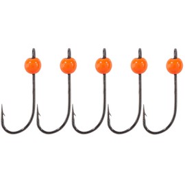 Balzer Trout Collector Hooks with Tungsten Heads, 5 Jig Hooks, Colour: Orange, Size/Weight: Size 8/0.45 g