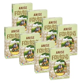 Les Anis de Flavigny Candy Mints, The French Mints, Vegan, Non-GMO, Made in France, Anise Flavor, 40g Box, 8-Pack