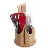 MobileVision Bamboo Circular Rotating Utensil Holder & Kitchen Organizer, 5
