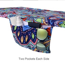 Paisley Beach Chair Cover with Side Pockets Thick and Quick Dry Chaise Lounge Chair Towel Cover for Sun Lounger Pool Sunbathing Garden Beach Hotel No Sliding