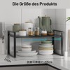 PORFOYO Extendable Cupboard Shelf, 31-55 cm, Kitchen Shelf, Kitchen Cabinet