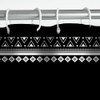 AIBIIN 180x180cm Boho Shower Curtain Modern Black Bath Curtains for