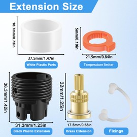 10350 Extension Deep Rough Kit Compatible with Kohler GP800881, K-8305 and K-28305 Cartridge, Shower Valve Extension Kit Depth by 3/4", for Rite-Temp Shower Valves
