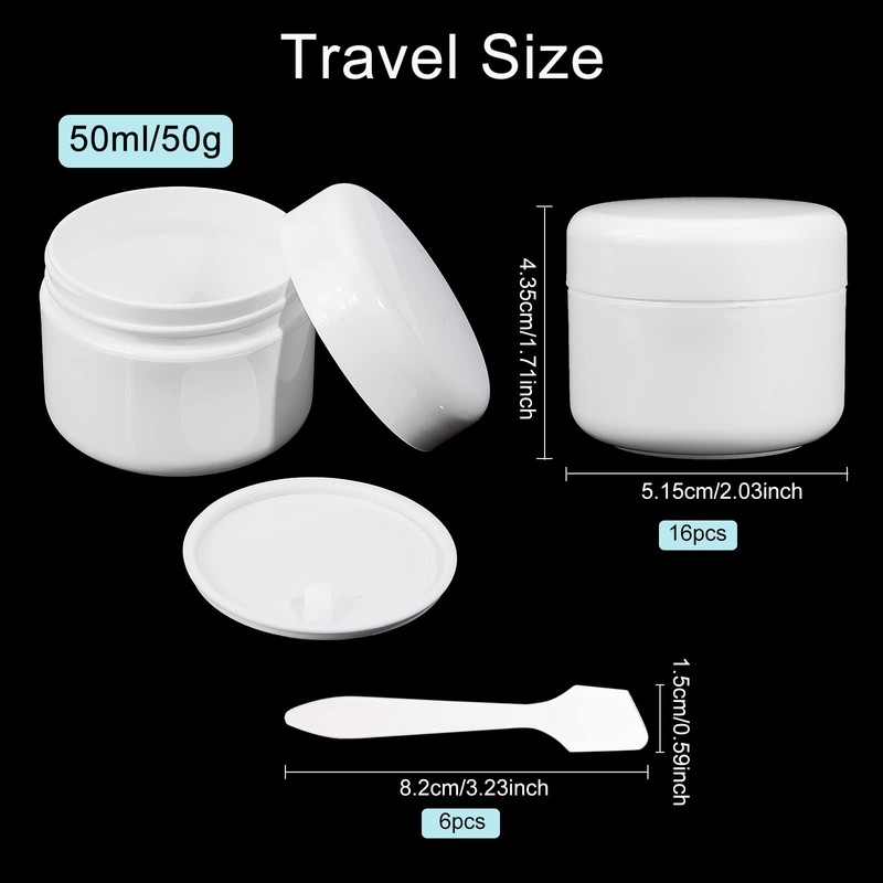 Benecreat 16 Pieces 1.8 oz (50 g) Cream Case, Empty