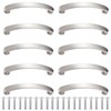 Pack of 10 Furniture Handles, Cabinet Handles, Silver with 20