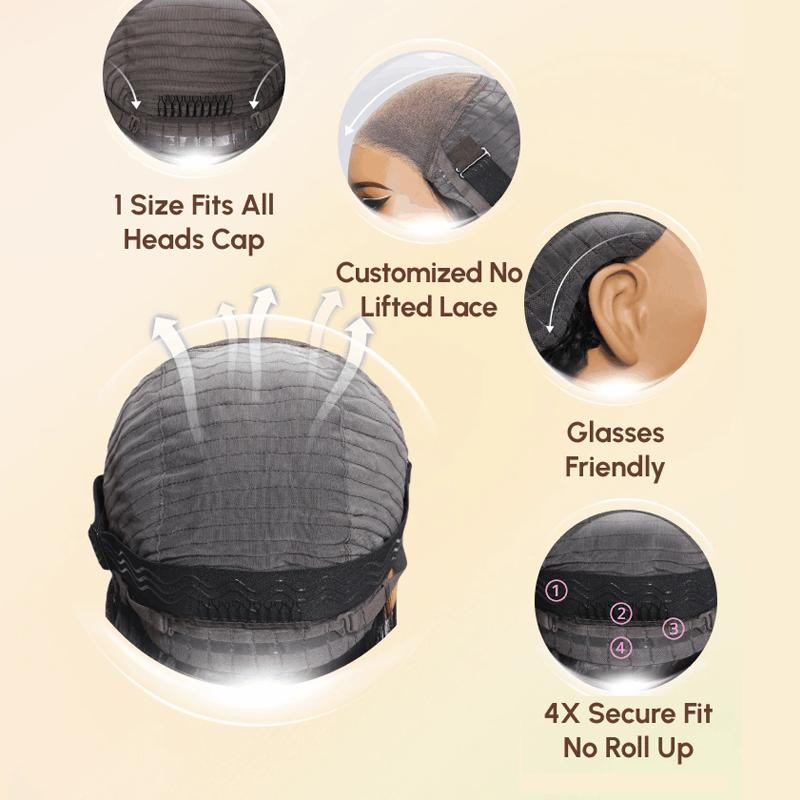 【UPGRADED】Nadula Yaki/Silk Straight Bob Lace Wig With Drawstring 180% Density