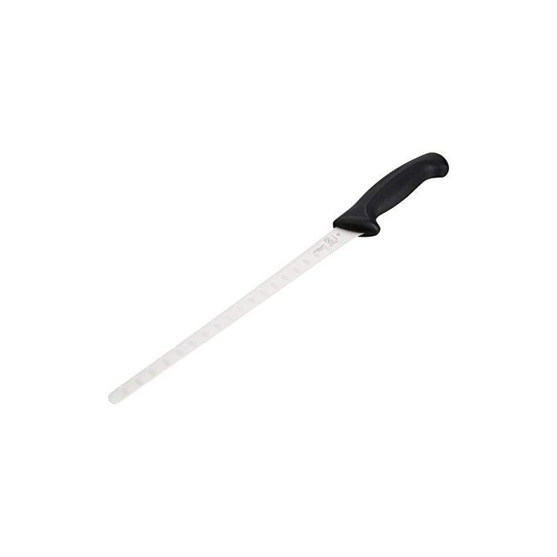 Mercer Culinary M23010 Millennia Black Handle, 10.3-Inch Granton Edge, Salmon,