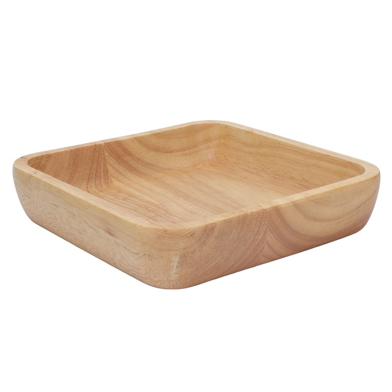 Wood Salad Bowl Square Thicked Simple Food Rice Salad Bowl