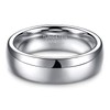 6mm White Tungsten Carbide Ring for Women High Polished Classic
