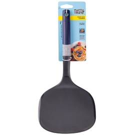 Tasty Pancake Turner, 34 x 15.5 cm, Ideal for Fried Eggs, Pancakes and Crepes, Non-Stick, Heat Resistant up to +270 °C, Dishwasher Safe, Grey/Blue