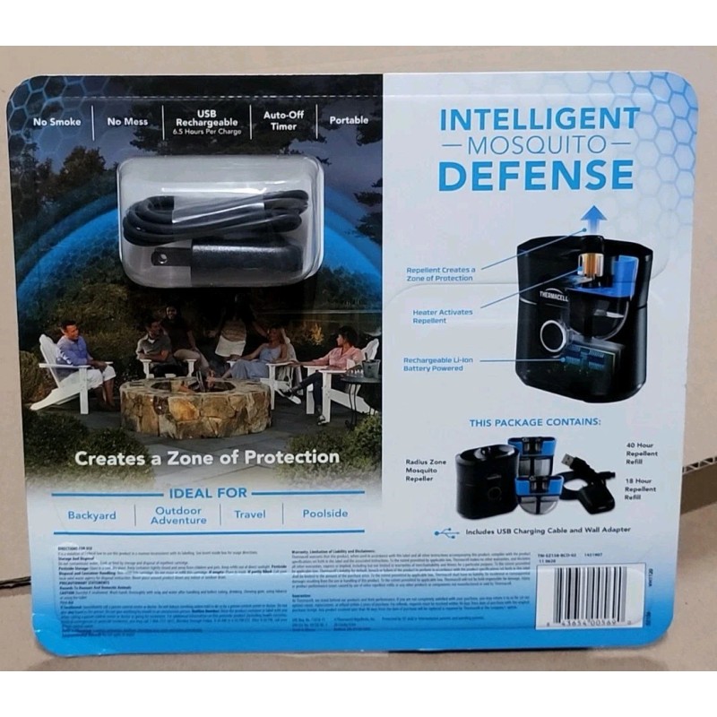 Thermacell Radius Zone 20ft 58 hrs rechargeable Mosquito Repellent