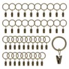 M METERXITY 40-Pack Bronze Curtain Rings with Clips, Rustproof Metal