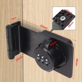 LOYELEY Door Lock, Room Key Retrofit, 3-Digit Dial Type, Key Removal, Sliding Door Keys, Retrofitable, No Drilling Required, Interior Door Lock, PIN Number Lock, Drawer Lock, Zinc Alloy, Durable,