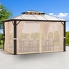 Coverify Replacement Gazebo Mosquito Netting 10x10FT, Universal Outdoor Pergola 4-Panel