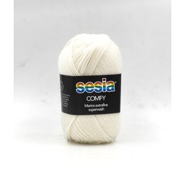Sesia Comfy Sock Yarn Merino Extrafine Superwash and Cashmere Wool Cream col 207