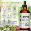 SADOWAY Aceite de Ricino Orgánico para Cabello Seco y Maltratado,