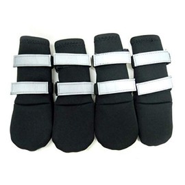 ZEEZ 66-3003 Waterproof Dog Boot Large (8.5 x 8.6cm), Black