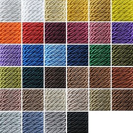 7 mm Satin Cord 5 m / 20 m Twisted Cord Jewellery Braided Decorative Cord Choice of Colours